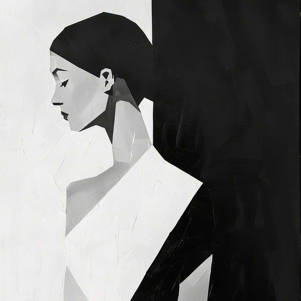 Mrs Black White by Poster Art Shop