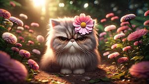 Florale Melancholie im Katzenblick