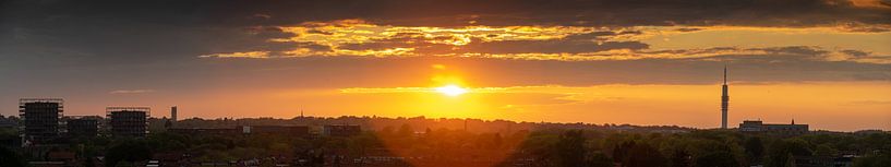 Panoramische Skyline Hilversum von Wolf Schouten