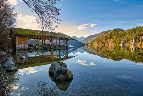 Laat in de herfst aan de Alpsee in Hohenschwangau