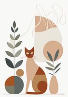 Still life with cat (05), Boho, Retro