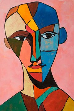 Face in colourful fragments by Poster Art Shop
