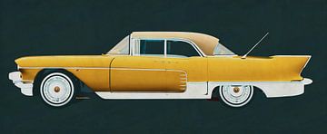 Cadillac Eldorado Brougham construite en 1957 de profil sur Jan Keteleer