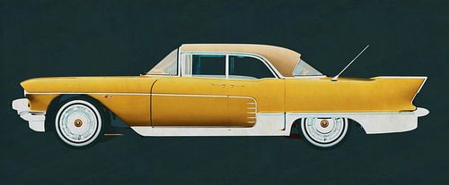 Cadillac Eldorado Brougham gebouwd in 1957 in profiel