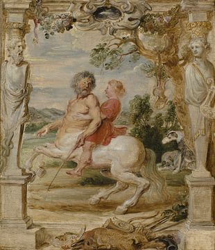 De centaur Chiron onderricht de jeugdige Achilles, Peter Paul Rubens