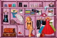 Pin Up Girl und ihre Kleidung