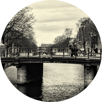 Amsterdamse Gracht 04 (zwart-wit) van Manuel Declerck