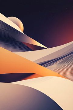 Futuristisch landschap van Poster Art Shop