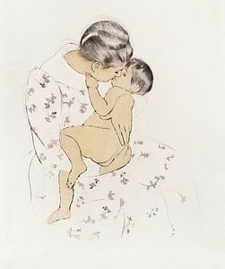 Le baiser de la mère par Mary Cassatt sur Studio POPPY