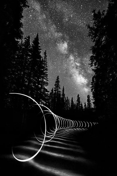 Light Painting under the Milky Way by Yanyu Shen