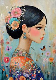Serene Flowers by Eye catching paintings