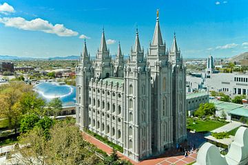 De Salt Lake Tempel in Salt Lake City, Utah, USA van Lars-Olof Nilsson