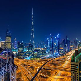 Dubaï de nuit - Burj Khalifa et centre-ville de Dubaï - 6 sur Tux Photography
