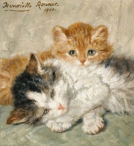 Henriëtte Ronner-Knip - Schläfrige Kätzchen (1900)