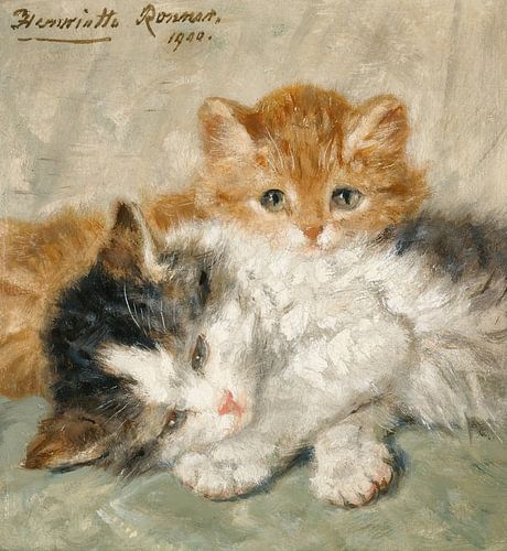 Henriëtte Ronner-Knip - Sleepy kittens (1900)
