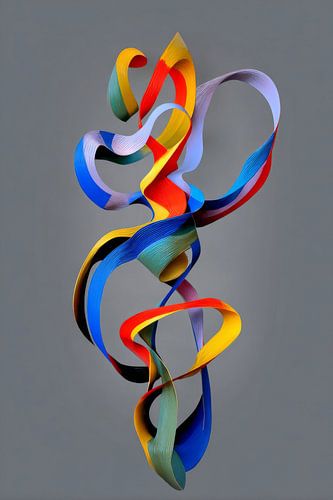 Chromatic Ribbon Sculpture