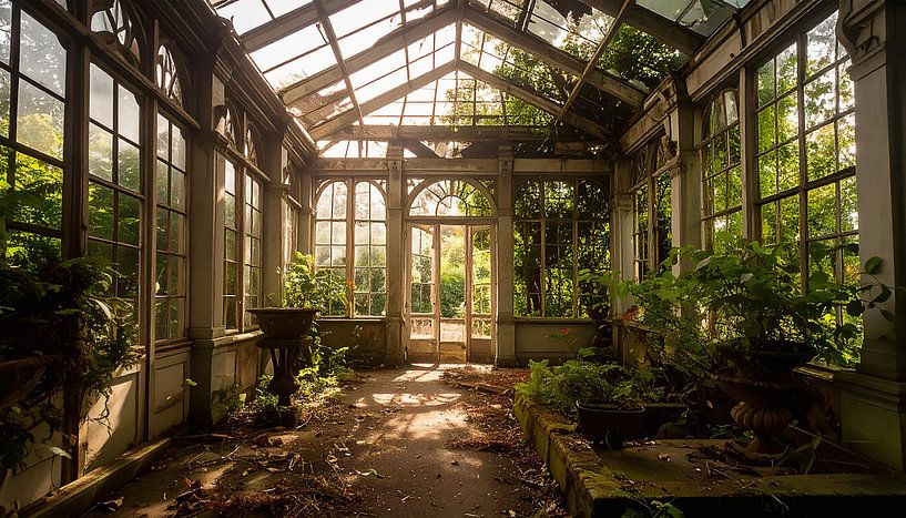 Verfallener Wintergarten von innen von Mustafa Kurnaz