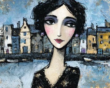 Ameland painting | Woman with earring