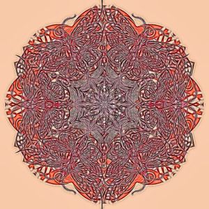 Kaleidoskopische Mandala, rot