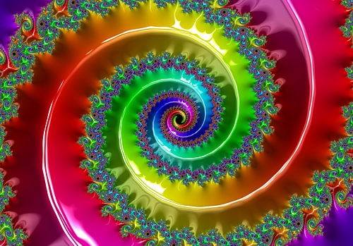 Spirale fractale colorée