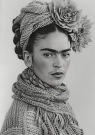 Frida Poster Black and White