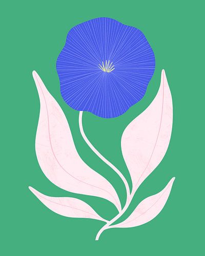 Abstracte blauwe bloem