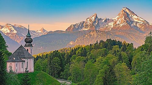 Église de pèlerinage Maria Gern près de Berchtesgaden, Bavière, Allemagne du Sud