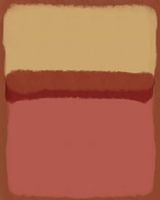 Art abstrait moderne en jaune, terra et rose chaud