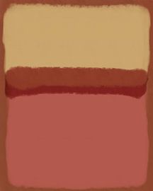 Moderne abstrakte Kunst in Gelb, Terra und warmem Rosa von Dina Dankers