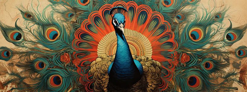 Peacock painting by Eye catching paintings