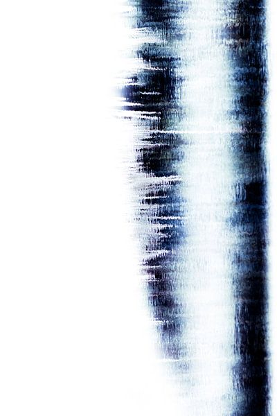 Digitaal Abstract, Blauw water 3 van Henriëtte Mosselman