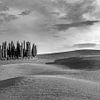 Torrenieri panorama Italien in schwarz weiss von Peter Bolman