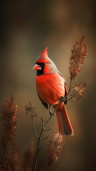 Cardinal bird by Carla van Zomeren
