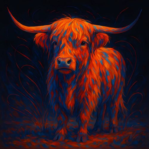 Highlander on fire by Jolanda Ritsma