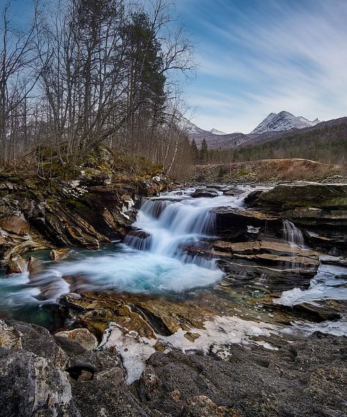 Gudbrandsjuvet waterfall, Valldal, Trollstigen. Norway by qtx