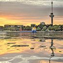 Wasser-Reflexion Euromast, Rotterdam von Frans Blok Miniaturansicht