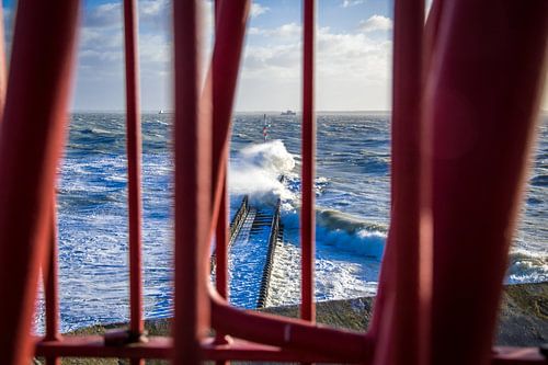 Doorkijk lichttoren boulevard Vlissingen