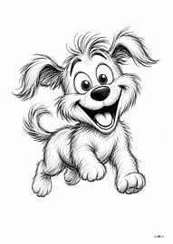 Kleine Hundekarikatur