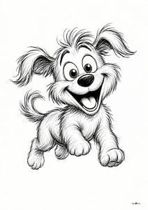 Kleine Hundekarikatur
