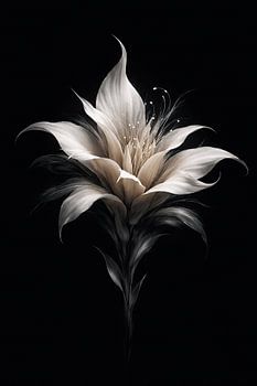 Elegante florale Gelassenheit Monochrom