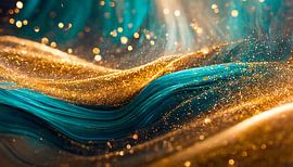 Blauw met gouden kleuren