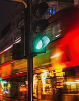 London traffic at night