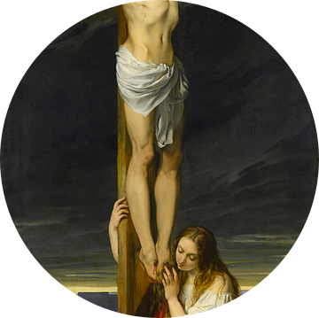 Kruisiging met Maria Magdalena Knielend en Treurend, Francesco Hayez