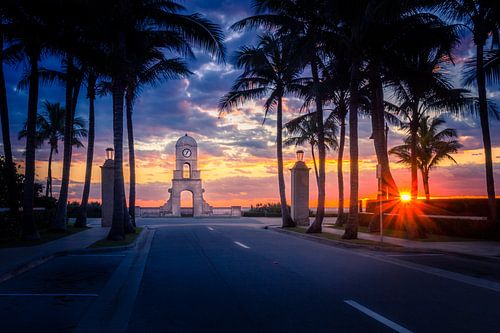 Beautiful sunrise in West Palm Beach, Florida USA