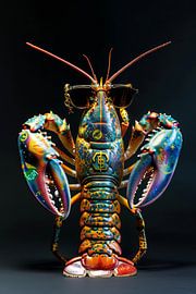 Gangster Hummer Regenbogenfarbe | Mafia & Gangster von Digitale Schilderijen