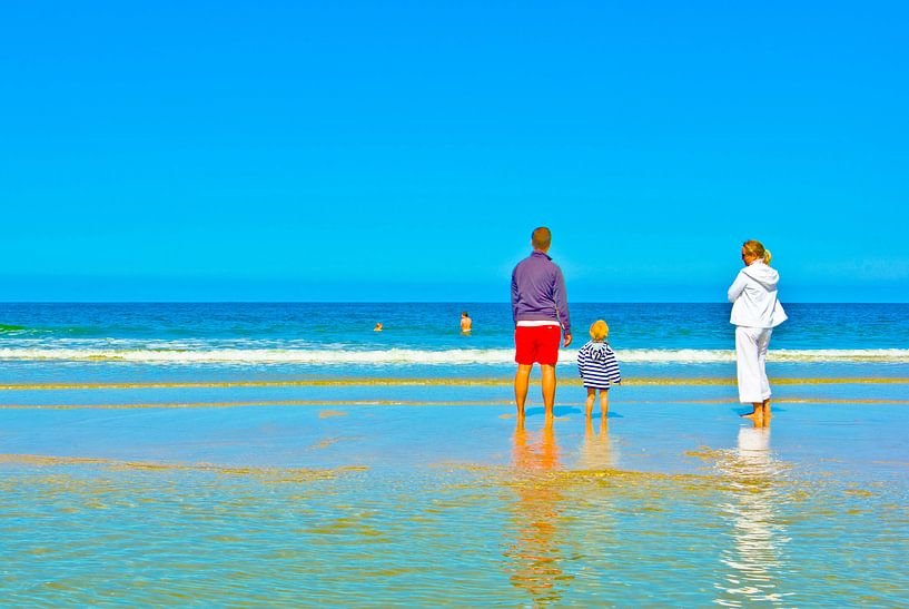 Une idylle familiale sur la plage par Norbert Sülzner
