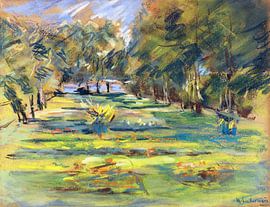 Gezicht op de Wannseetuin, Berlijn, MAX LIEBERMANN, rond 1920 van Atelier Liesjes