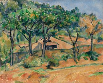 Huis in de Provence, Paul Cézanne (ca.1890) van Atelier Liesjes