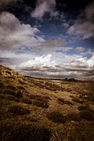 Clouds gather over the Dutch dune landscape