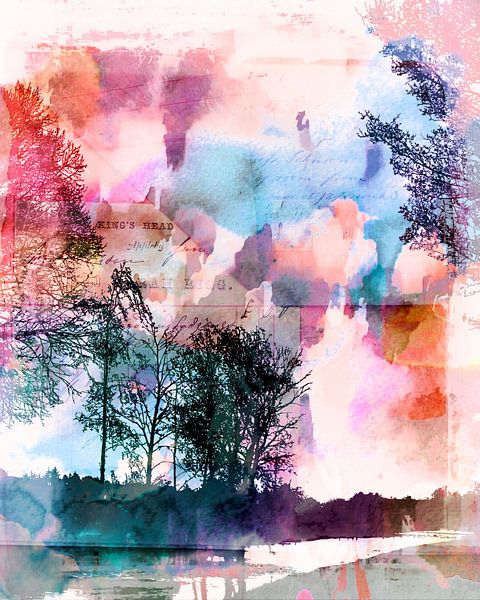 Abstract Natuurlandschap Holland Cottage Kern van Mad Dog Art